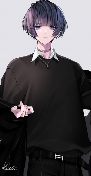 ぱっつんボブ男子